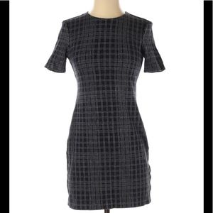 Theory Plaid Dress Size 0 Blue Short Sleeve